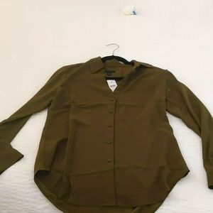 Ann Taylor shirt olive green